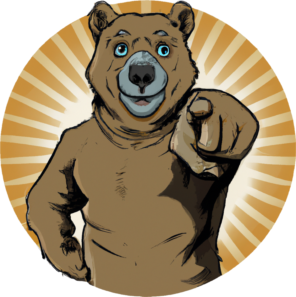 Bear pointing at you